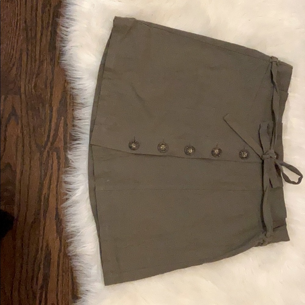 button down paper bag skirt